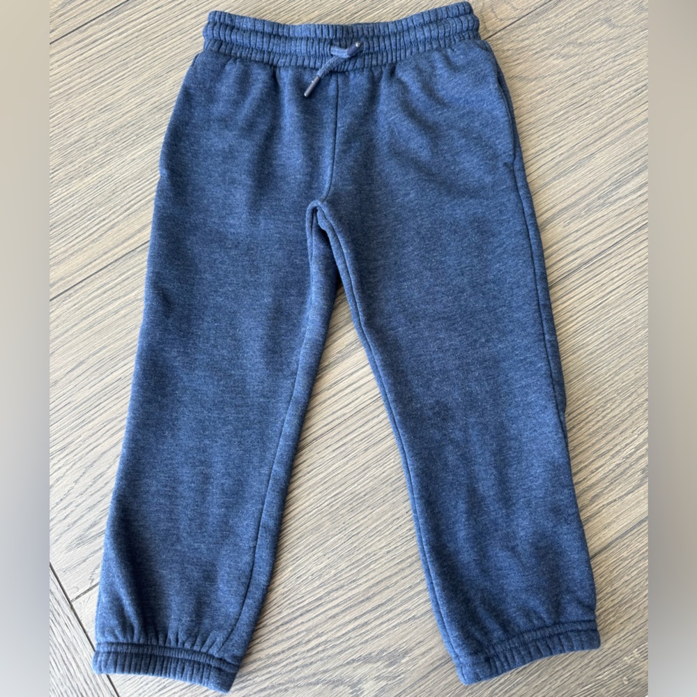 Vively Blue / Charcoal sweatpants with Fleece lining - XS Kids Joggers